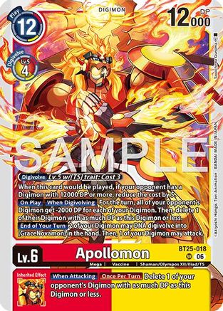 Apollomon (BT25-018) - [Dual Revolution] Foil
