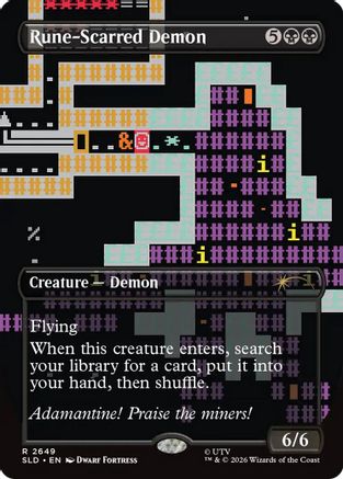 Rune-Scarred Demon  [Foil]  (SLD-2649) - [Secret Lair Drop Series]