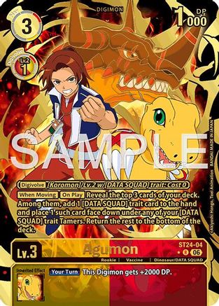 Agumon (Rare Pull) (ST24-04) - [Starter Deck 24: Data Squad] Foil