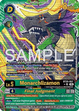 Monarchlizamon // Final Judgement (Alternate Art) (BT25-057) - [Dual Revolution] Foil