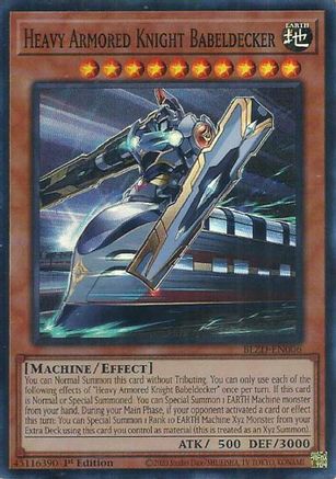 Heavy Armored Knight Babeldecker [BLZD-EN006] - Blazing Dominion 1st Edition - Super Rare - Trinity Hobby
