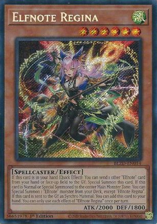 Elfnote Regina [BLZD-EN014] - Blazing Dominion 1st Edition - Secret Rare - Trinity Hobby