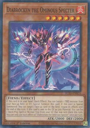 Diabrocken the Ominous Specter [BLZD-EN025] - Blazing Dominion 1st Edition - Common / Short Print - Trinity Hobby
