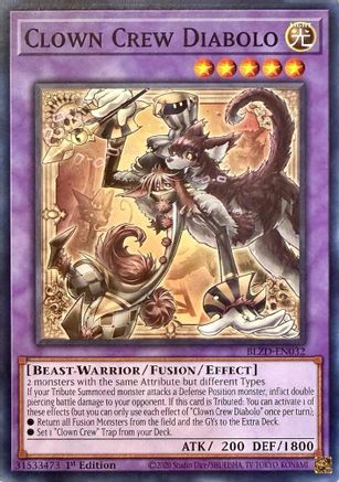 Clown Crew Diabolo [BLZD-EN032] - Blazing Dominion 1st Edition - Common / Short Print
