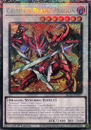 Crimson Blade Dragon (Starlight Rare) [BLZD-EN037] - Blazing Dominion 1st Edition - Starlight Rare
