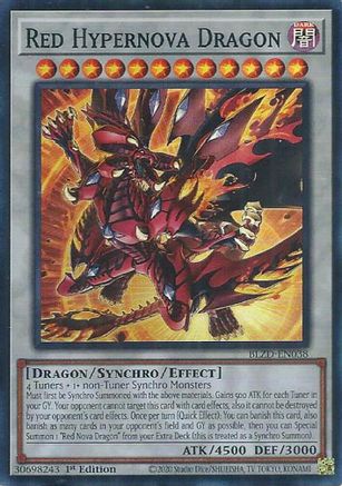 Red Hypernova Dragon [BLZD-EN038] - Blazing Dominion 1st Edition - Super Rare - Trinity Hobby