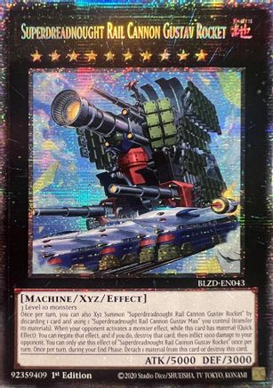 Superdreadnought Rail Cannon Gustav Rocket (Starlight Rare) [BLZD-EN043] - Blazing Dominion 1st Edition - Starlight Rare
