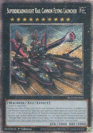 Superdreadnought Rail Cannon Flying Launcher (Starlight Rare) [BLZD-EN044] - Blazing Dominion 1st Edition - Starlight Rare - Trinity Hobby
