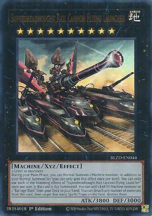 Superdreadnought Rail Cannon Flying Launcher [BLZD-EN044] - Blazing Dominion 1st Edition - Ultra Rare - Trinity Hobby