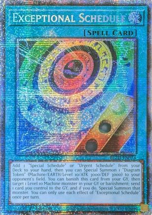 Exceptional Schedule (Starlight Rare) [BLZD-EN054] - Blazing Dominion 1st Edition - Starlight Rare