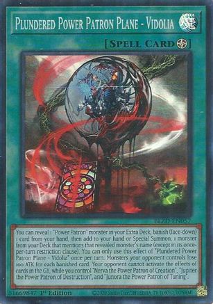 Plundered Power Patron Plane - Vidolia [BLZD-EN057] - Blazing Dominion 1st Edition - Super Rare - Trinity Hobby