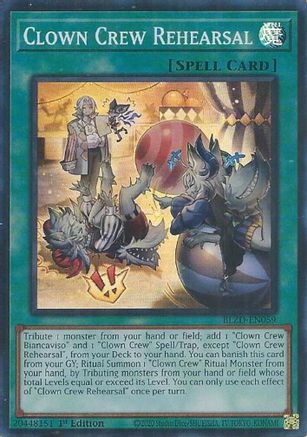 Clown Crew Rehearsal [BLZD-EN059] - Blazing Dominion 1st Edition - Super Rare - Trinity Hobby