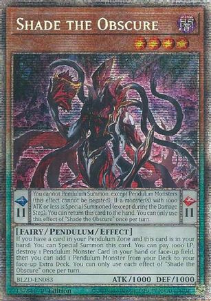 Shade the Obscure (Starlight Rare) [BLZD-EN083] - Blazing Dominion 1st Edition - Starlight Rare - Trinity Hobby