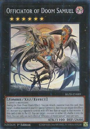 Officiator of Doom Samuel [BLZD-EN089] - Blazing Dominion 1st Edition - Super Rare - Trinity Hobby