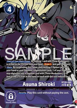 Asuna Shiroki (Rare Pull) (BT25-092) - [Dual Revolution] Foil