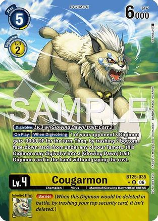 Cougarmon (Full Art) (BT25-035) - [Dual Revolution] Foil - Trinity Hobby