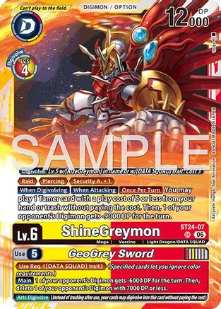 ShineGreymon // GeoGrey Sword (ST24-07) - [Starter Deck 24: Data Squad] Foil