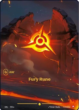 Fury Rune (Alternate Art) (R01a) - Unleashed Foil - Trinity Hobby