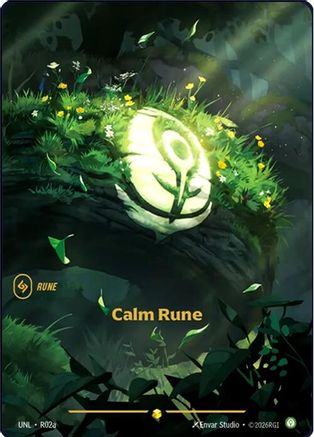 Calm Rune (Alternate Art) (R02a) - Unleashed Foil - Trinity Hobby