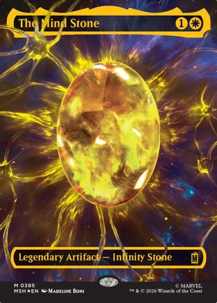 The Mind Stone (Borderless) (Cosmic Foil)  [Foil]  (MSH-385) - [Marvel Super Heroes]