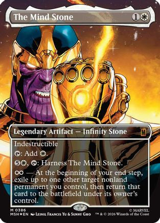 The Mind Stone (Borderless)  [Foil]  (MSH-386) - [Marvel Super Heroes]