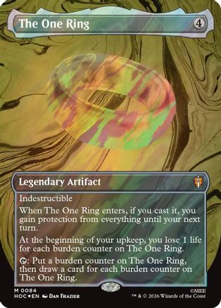 The One Ring (Borderless) (Surge Foil)  [Foil]  (HOB-084) - [The Hobbit]