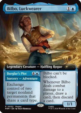 Bilbo, Luckwearer (Extended Art)  [Foil]  (PRM-002) - [Promo Pack: The Hobbit]