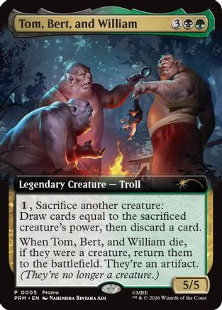 Tom, Bert, and William (Extended Art)  [Foil]  (PRM-005) - [Promo Pack: The Hobbit]