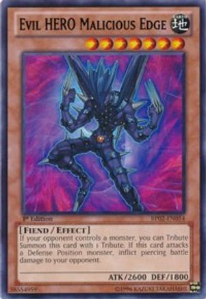 Evil HERO Malicious Edge [BP02-EN054] Rare - Trinity Hobby