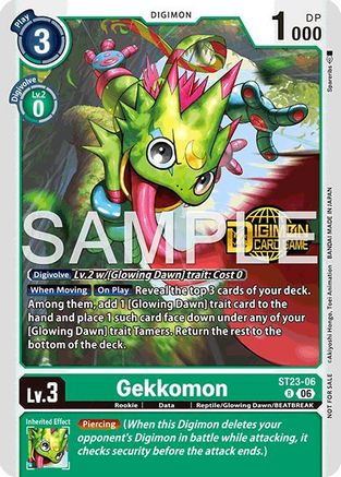 Gekkomon (Welcome Tamers Pack Vol.2) (ST23-06) - [Starter Deck 23: Beatbreak Release Event Cards] Foil