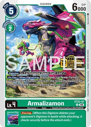 Armalizamon (Welcome Tamers Pack Vol.2) (ST23-07) - [Starter Deck 23: Beatbreak Release Event Cards] Foil
