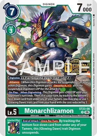 Monarchlizamon (Welcome Tamers Pack Vol.2) (ST23-08) - [Starter Deck 23: Beatbreak Release Event Cards] Foil