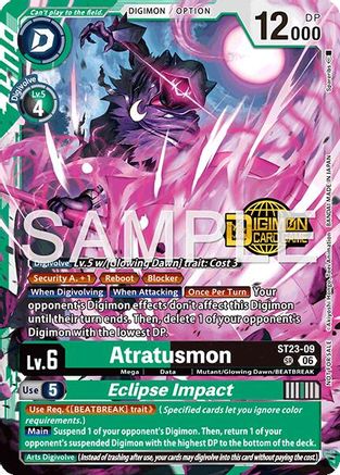 Atratusmon // Eclipse Impact (Welcome Tamers Pack Vol.2) (ST23-09) - [Starter Deck 23: Beatbreak Release Event Cards] Foil
