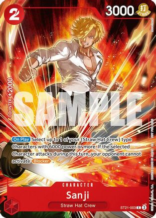Sanji (Welcome Pack 2026 Vol.1) (ST21-003) - [One Piece Promotion Cards]