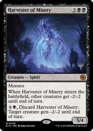 Harvester of Misery  [Foil]  (PPSOS-009) - [Promo Pack: Secrets of Strixhaven]