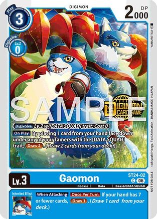 Gaomon (Welcome Tamers Pack Vol.2) (ST24-02) - [Starter Deck 24: Data Squad Release Event Cards] Foil