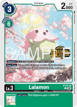 Lalamon (Welcome Tamers Pack Vol.2) (ST24-08) - [Starter Deck 24: Data Squad Release Event Cards] Foil