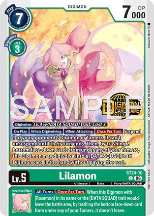 Lilamon (Welcome Tamers Pack Vol.2) (ST24-10) - [Starter Deck 24: Data Squad Release Event Cards] Foil