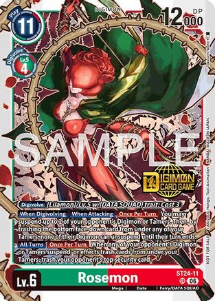Rosemon (Welcome Tamers Pack Vol.2) (ST24-11) - [Starter Deck 24: Data Squad Release Event Cards] Foil