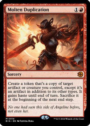 Molten Duplication  [Foil]  (PPSOS-014) - [Promo Pack: Secrets of Strixhaven]