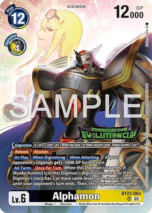 Alphamon (Evolution Cup 2026 Vol. 2) (BT22-063) - [Cyber Eden] Foil