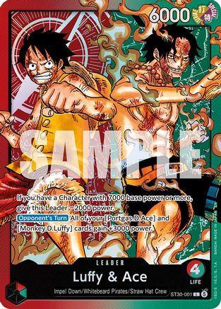Luffy & Ace (ST30-001) - [Starter Deck EX: Luffy & Ace] Foil