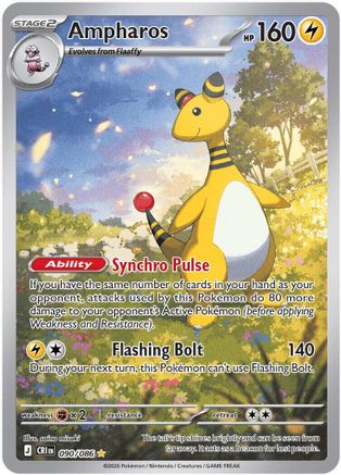 Ampharos - (090/086) Holofoil [ME04 Chaos Rising]