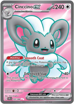 Cinccino ex - (105/086) Holofoil [ME04 Chaos Rising]