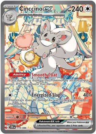 Cinccino ex - (119/086) Holofoil [ME04 Chaos Rising]