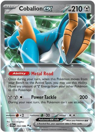 Cobalion ex - (064/086) Holofoil [ME04 Chaos Rising] - Trinity Hobby