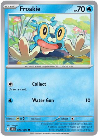 Froakie - (020/086) Reverse Holofoil [ME04 Chaos Rising]
