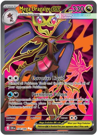 Mega Dragalge ex - (104/086) Holofoil [ME04 Chaos Rising]