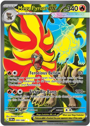 Mega Pyroar ex - (099/086) Holofoil [ME04 Chaos Rising] - Trinity Hobby