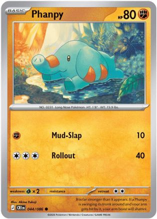 Phanpy - (044/null) Reverse Holofoil [ME04 Chaos Rising]